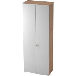 ANNY-AC - Penderie à paroi arrière insonorisante, 2 tablettes, 1 tringle, façon noyer