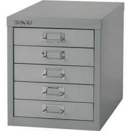 BISLEY MultiDrawer™ série 39, format A4, 5 tiroirs, argent