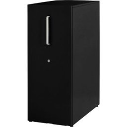 BISLEY Meuble de rangement Tower™ 3, avec plateau de finition, version droitière, 3 tablettes, noir