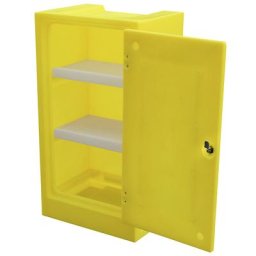 Armoire de sécurité en PE, capacité de rétention 30 l, 2 tablettes en polyéthylène, h x l x p 990 x 534 x 420 mm