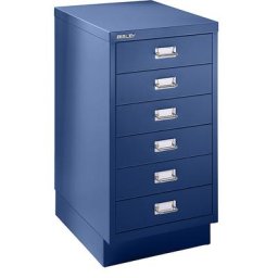 BISLEY MultiDrawer™ série 39, avec socle, format A3, 6 tiroirs, bleu oxford