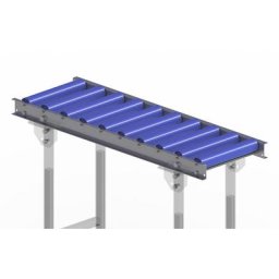 Gura Transporteur à rouleaux pour charges légères, cadre en acier et rouleaux en plastique, largeur voie 300 mm, entraxe 100 mm, longueur 1 m