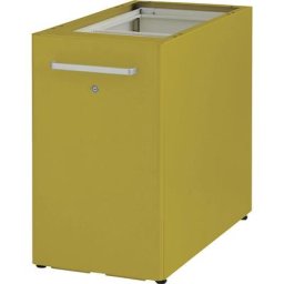 BISLEY Meuble de rangement Tower™ 2, sans plateau de finition, avec dispositif d'accrochage latéral, version gauchère avec 1 tablette, vérâtre