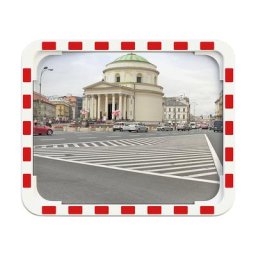 Miroir de circulation avec support universel, rectangulaire, h x l x p 800 x 1000 x 50 mm