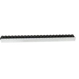 Rail à galets cylindriques, à intervalles de 52 mm, Ø 50 mm, plastique, longueur 1,2 m, à partir de 10 pièces