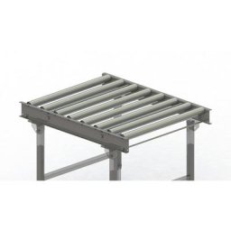 Gura Transporteur à rouleaux, cadre en acier et rouleaux en acier galvanisé, largeur voie 750 mm, entraxe des essieux 125 mm, longueur 1 m