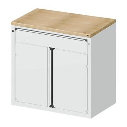 ANKE Armoire pour comptoir de distribution, 1 tiroir, 2 portes, 1 tablette, gris