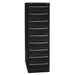 BISLEY Armoire à fiches, deux rangées, format A6, 9 tiroirs, noir