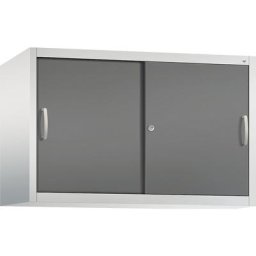 C+P Rehausse ACURADO à portes coulissantes, 1 tablette, h x l x p 790 x 1200 x 500 mm, gris clair / gris volcan