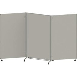 eurokraft basic Tableau de présentation pliant et mobile, h x l x p 1905 x 3040 x 500 mm, gris clair
