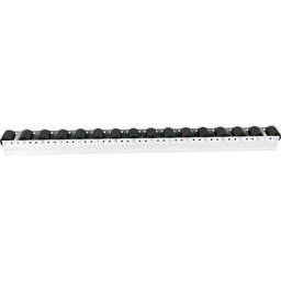 Rail à galets cylindriques, à intervalles de 78 mm, Ø 50 mm, plastique, longueur 2,4 m, à partir de 10 pièces