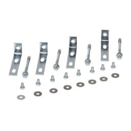 eurokraft pro Kit d'ancrage au sol, 4 équerres de fixation au sol, pour dépôt en PE