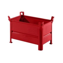 Heson Caisse-palette à parois pleines, l x L 500 x 800 mm, charge max. 500 kg, rouge, 10 pièces et +