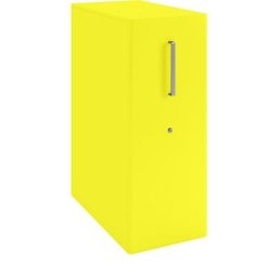 BISLEY Meuble de rangement Tower™ 4, avec plateau de finition, version gauchère, 3 tablettes, jaune zinc
