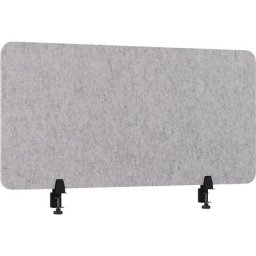 eurokraft basic Séparateur de bureau acoustique, hauteur 600 mm, gris clair, largeur 1200 mm, à partir de 5 pièces
