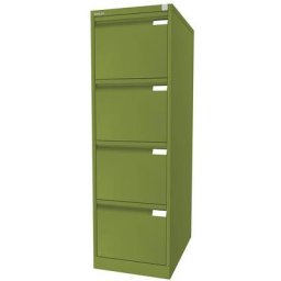 BISLEY Classeur pour dossiers suspendus à 1 rangée, 4 tiroirs, format A4, vert