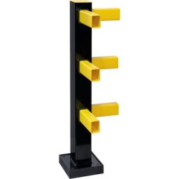 Rambarde de protection BLACK BULL Hybride, l x h 100 x 1040 mm, coin de gerbage pour l'intérieur et l'extérieur