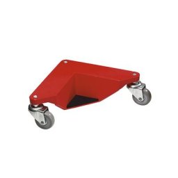 Coin rouleur dans mallette plastique pratique, en aluminium, pour charges sans pieds, force 100 kg par pièce, lot de 4