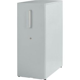 BISLEY Meuble de rangement Tower™ 3, avec plateau de finition, version droitière, 3 tablettes, argent