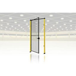 Axelent Cloison grillagée pour la protection des machines X-GUARD, kit de porte (sans élément de porte, supports et verrouillage), porte battante, porte à un battant, largeur max. 1500 mm