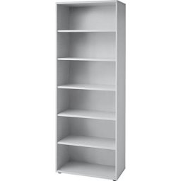 eurokraft pro ANNY - Rayonnage de bureau, 5 tablettes, h x l x p 2156 x 800 x 400 mm, gris clair
