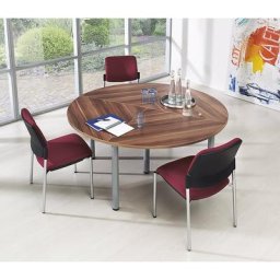 eurokraft pro Plateau de table de conférence, plateau en quart de cercle, largeur 800 mm, façon érable