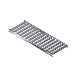 Gura Transporteur à rouleaux pour charges légères, cadre et rouleaux en aluminium, largeur voie 500 mm, entraxe 100 mm, longueur 1,5 m