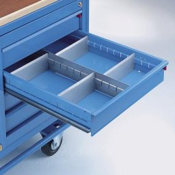 eurokraft pro Kit de compartimentation pour tiroirs, 1 séparation longitudinale, 4 transversales, pour 4 tiroirs