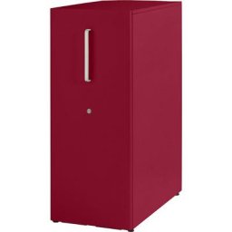 BISLEY Meuble de rangement Tower™ 3, avec plateau de finition, version droitière, 1 tablette, rouge cardinal