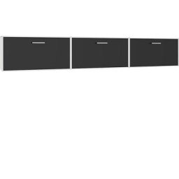 mauser Ensemble suspendu de casiers bar, 3 casiers, blanc sécurité / noir profond