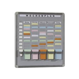 EICHNER Tableau modulaire T-card, plaque support en mousse dure grise, l x h 656 x 532 mm, avec 35 casiers et 6 rangées