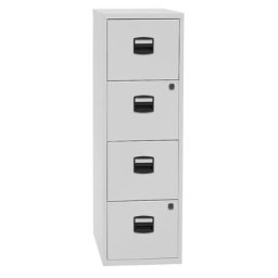 BISLEY Classeur pour dossiers suspendus PFA, 4 tiroirs, gris clair
