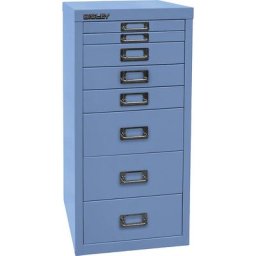 BISLEY MultiDrawer™ série 29, format A4, 8 tiroirs, bleu