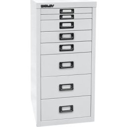 BISLEY MultiDrawer™ série 29, format A4, 8 tiroirs, blanc trafic