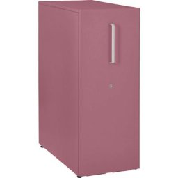 BISLEY Meuble de rangement Tower™ 3, avec plateau de finition, version gauchère, 2 tablettes, rose