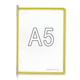 Tarifold Pochette transparente, lot de 10, pour format A5, jaune