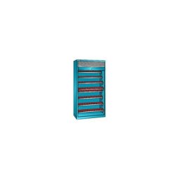 LISTA Armoire à rideaux CNC, 8 niveaux, 80 supports HSK 63 A+C+E/80 B+D+F, bleu clair RAL 5012