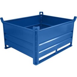Heson Caisse-palette sur semelles, L x l 1000 x 800 mm, charge max. 2000 kg, bleu, 10 pièces et +