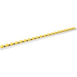 Rail à galets à joues, à intervalles de 50 mm, Ø 28 mm, plastique, longueur 2 m
