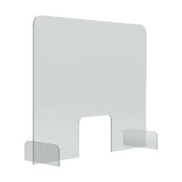 magnetoplan Panneau de protection pour comptoir et table, verre acrylique transparent, épaisseur 5 mm, h x l x p 670 x 845 x 240 mm