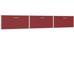 mauser Ensemble suspendu de casiers bar, 3 casiers, blanc pur / rouge rubis
