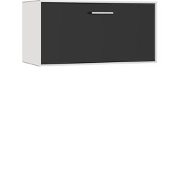mauser Caisson suspendu, 1 casier bar, largeur 770 mm, blanc sécurité / noir profond