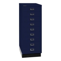 BISLEY MultiDrawer™ série 39, avec socle, format A3, 9 tiroirs, bleu oxford, noir