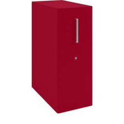 BISLEY Meuble de rangement Tower™ 4, avec plateau de finition et 1 tableau à épingler, version gauchère, 2 tablettes, rouge cardinal
