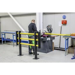 Cloison grillagée pour la protection des machines, en plastique flexible, largeur h.t. 1500 mm