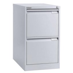 BISLEY Classeur pour dossiers suspendus à 1 rangée, 2 tiroirs, format A4, aluminium