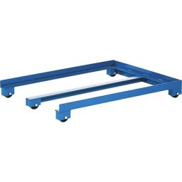 Kongamek Châssis roulant pour palettes en forme de E KM223, L x l x h 1200 x 870 x 150 mm, force 1000 kg