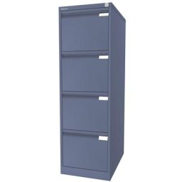 BISLEY Classeur pour dossiers suspendus à 1 rangée, 4 tiroirs, format A4, bleu