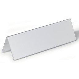 DURABLE Badge de table en film dur, en forme de toit, h x l 105/210 x 297 mm, lot de 25