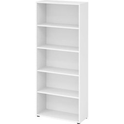 eurokraft pro NICOLA - Rayonnage de bureau, 4 tablettes, h x l x p 1880 x 800 x 330 mm, blanc